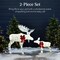 Best Choice Products 2-Piece Moose Family Lighted Christmas Yard Décor Set w/ 370 LED Lights, Stakes, Zip Ties